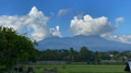Vulkan und Reisfelder